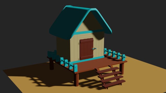 House Modelo 3D .c4d .max .obj .3ds .fbx .stl .blend 