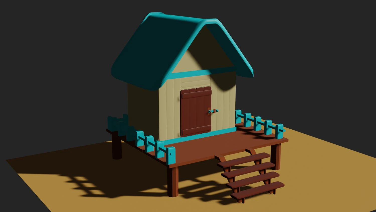 House 3D Model .c4d .max .obj .3ds .fbx .stl .blend 