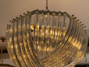 Curve Glass Chandelier 3D Model