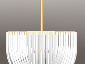 Curve Glass Chandelier 3D मॉडल