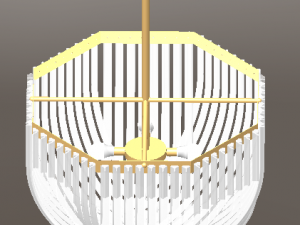 Curve Glass Chandelier 3D मॉडल