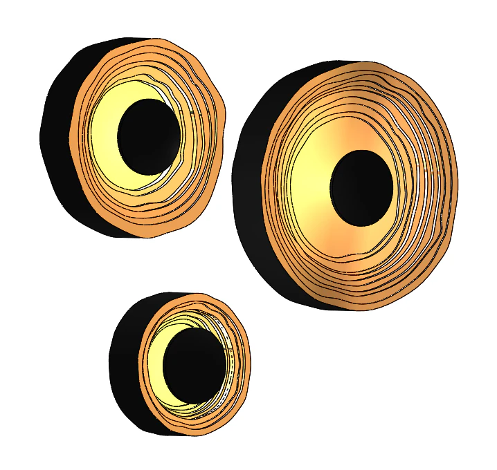 Water Drop Wall Lights 3in1 3D Model .c4d .max .obj .3ds .fbx .stl .blend