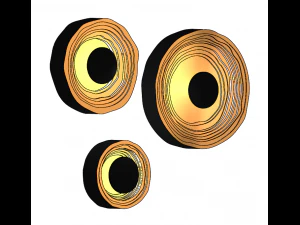 वॉटर ड्रॉप वॉल लाइट्स 3in1 3D मॉडल