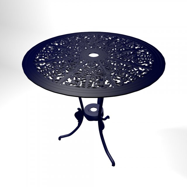 Cast Iron Bistro Table 3D 模型 .c4d .max .obj .3ds .fbx .stl .blend