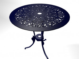 Cast Iron Bistro Table 3D Model
