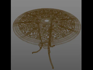 Cast Iron Bistro Table 3D Model