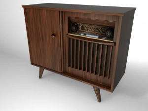 60년대 라디오 캐비닛 3D 모델