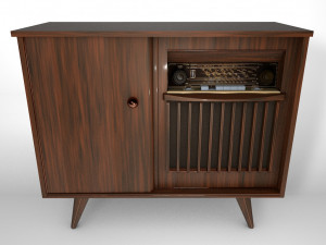 60s Radio Cabinet Modèle 3D