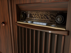 60s Radio Cabinet Modèle 3D