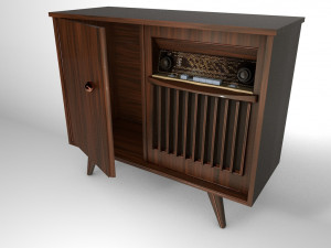 60s Radio Cabinet Modèle 3D