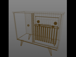 60s Radio Cabinet Modèle 3D