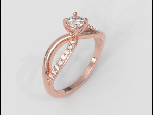 4mm Engagement Ring 3D Принт Модель