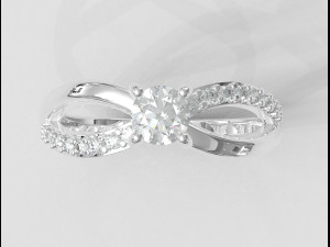 4mm Engagement Ring 3D Принт Модель