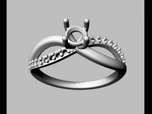 4mm 약혼 반지 3D 프린트 모델