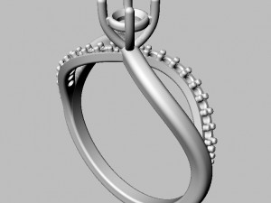 4mm Engagement Ring 3D Принт Модель
