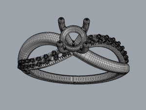 4mm Engagement Ring 3D Принт Модель