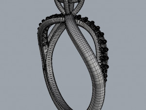 4mm Engagement Ring 3D Принт Модель