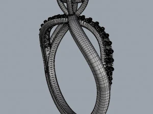 4mm 약혼 반지 3D 프린트 모델