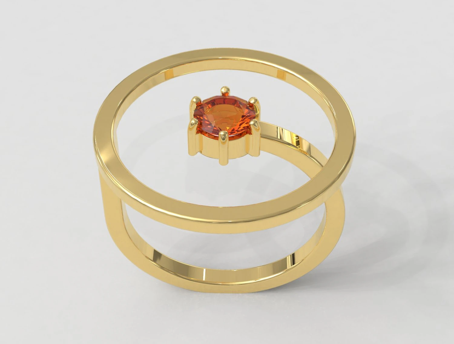 5mm Stone Modern Ring 3D Print Model .c4d .max .obj .3ds .fbx .stl .blend 