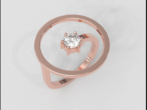 5mm Stone Modern Ring 3D printmodel