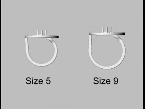 5mm Stone Modern Ring 3D Print Model