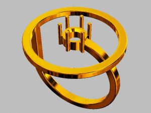 5mm Stone Modern Ring 3D Print Model