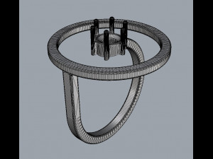 5mm Stone Modern Ring 3D printmodel