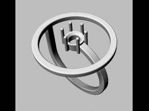 5mm Stone Modern Ring 3D printmodel