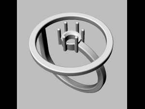 5mm Stone Modern Ring 3D printmodel