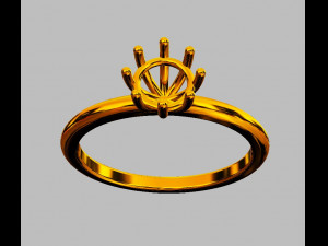 6mm Engagement Ring 3D Принт Модель