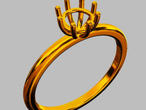 6mm Engagement Ring 3D Принт Модель