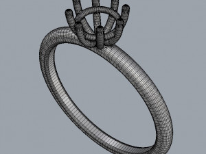 6mm Engagement Ring 3D Принт Модель
