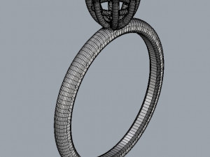 6mm Engagement Ring 3D Принт Модель