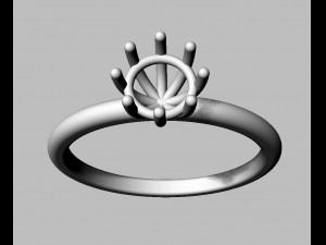 6mm Engagement Ring 3D Принт Модель