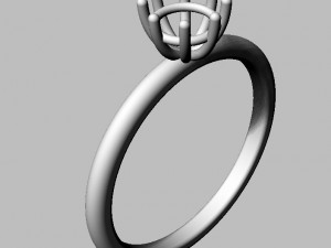 6mm Engagement Ring 3D Принт Модель