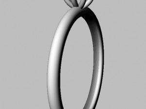 6mm Engagement Ring 3D Принт Модель