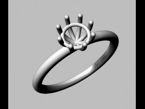 6mm Engagement Ring 3D Принт Модель