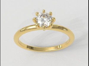 6mm Engagement Ring Modèles 3D en vedette