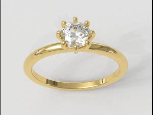 Anello di fidanzamento da 6 mm Modello di stampa 3D