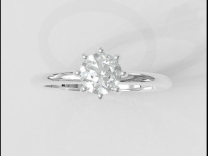 6mm Engagement Ring 3D Принт Модель