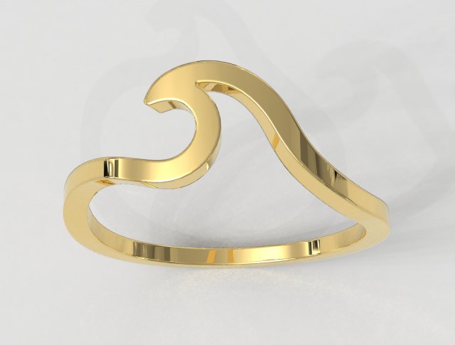 Wave Ring Modelo de Impressão 3D .c4d .max .obj .3ds .fbx .stl .blend 