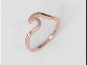 Wave Ring Modelo de Impressão 3D