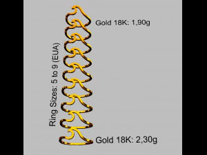 Wave Ring 3D Print Model