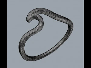 Wave Ring 3D Print Model