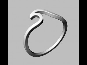 Wave Ring Modelo de Impressão 3D