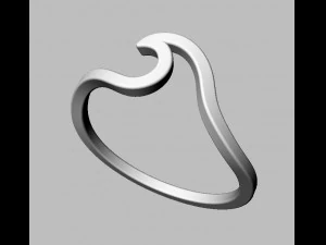 Wave Ring 3D Print Model