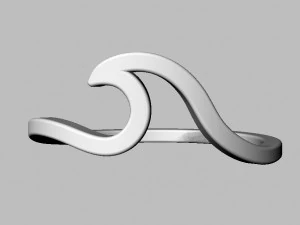 Wave Ring 3D Print Model
