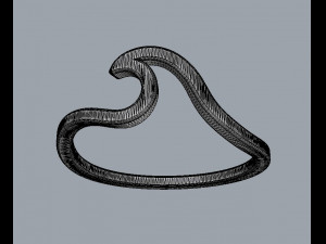 Wave Ring Modelo de Impressão 3D