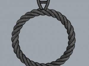 4mm Engagement Ring - Rope Texture 3D 프린트 모델