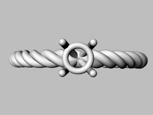 4mm Engagement Ring - Rope Texture 3D Print Model